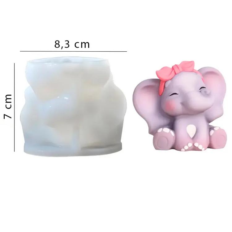 Molde de silicona elefante hembra