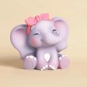 Molde de silicona elefante hembra