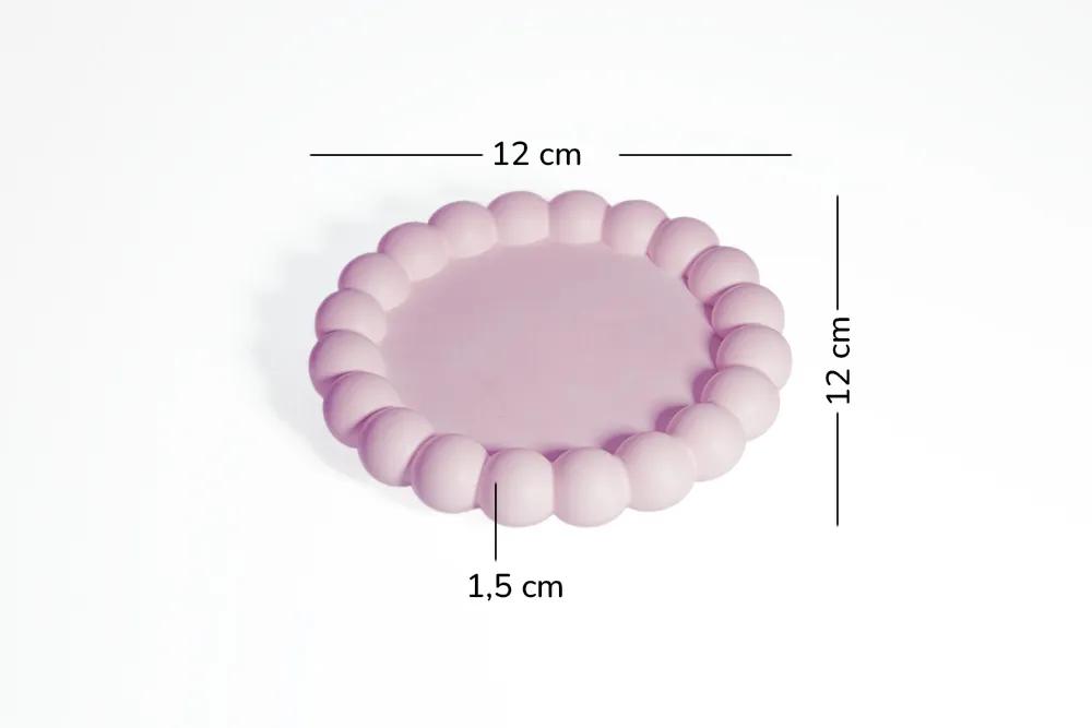 Bandeja Redonda Borde Burbuja 12cm | Envases Yeso - Concreto