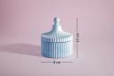 Envase Cofre Rayas (Base + Tapa) | Envases Yeso - Concreto