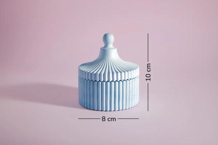 Envase Cofre Rayas (Base + Tapa) | Envases Yeso - Concreto