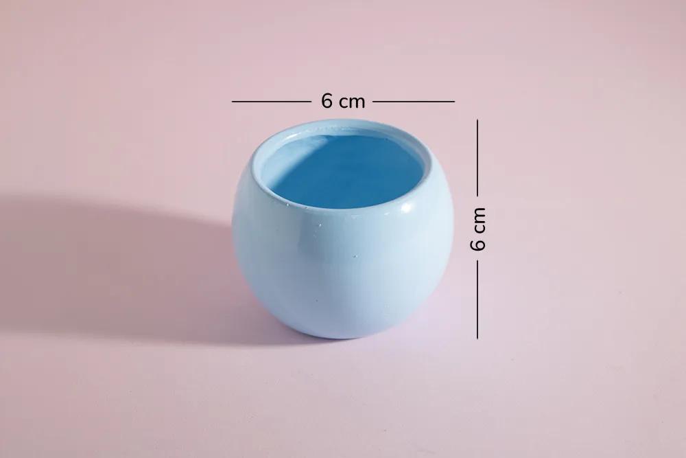 Envase de Cerámica Redonda Esmaltada Pequeña 5cm | Envases Yeso - Concreto
