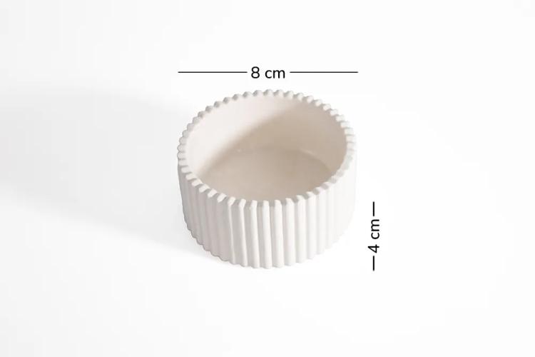 Base Redonda Rayas | Envases Yeso - Concreto